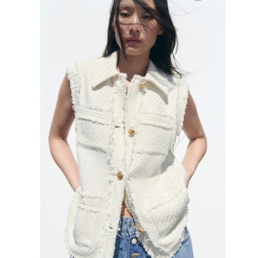 Zara Tweed Vest Size XS NWT